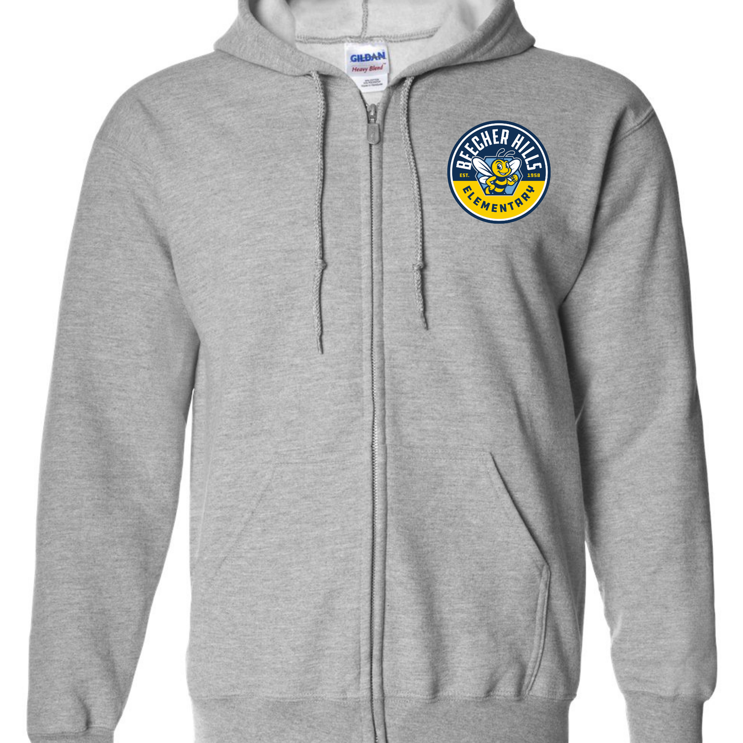 BHES Round Logo Bee Full Zip Hooded Jacket